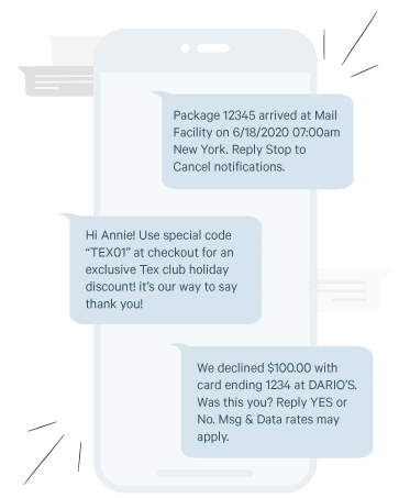 SMS campaigns, instant OTPs, notifications, two-way interactions